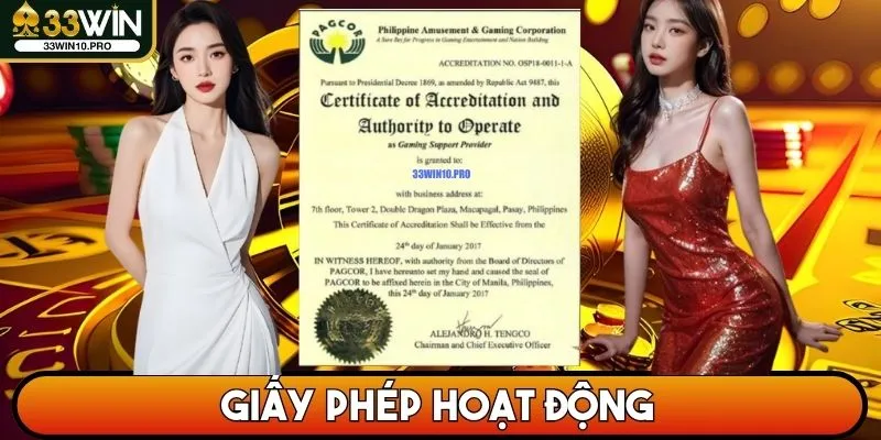 Giấy phép hoạt động